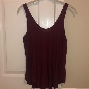 Flowy maroon tank top